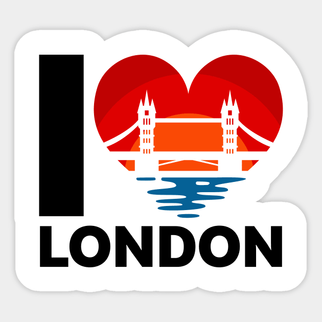 I LOVE LONDON Sticker by keenkei